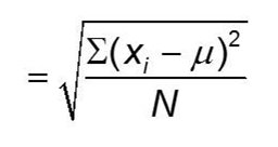 Population standard deviation calculation