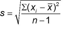 Sample standard deviation explanation