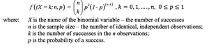 Binomial distribution formula
