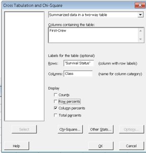 Conditional distribution: survival status within class