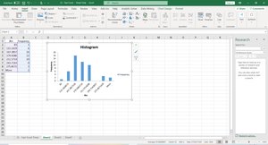 Excel histogram chart with custom bins