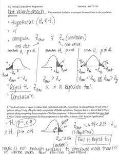 Critical value approach with normal curves
