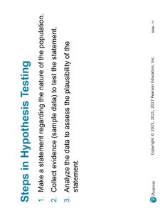 Steps in hypothesis testing