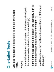 One-tailed tests explanation