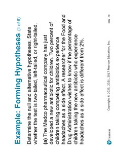 Forming hypotheses example (proportion)