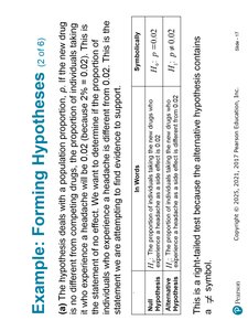 Forming hypotheses example (proportion table)
