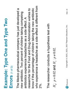 Type I and II error example