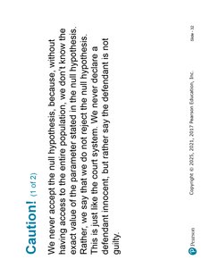 Caution in hypothesis testing