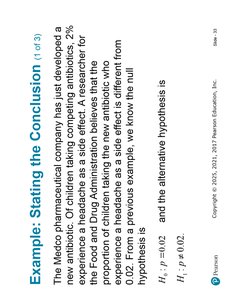 Stating the conclusion example