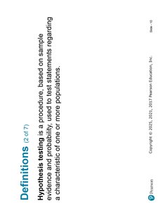 Definition of hypothesis testing