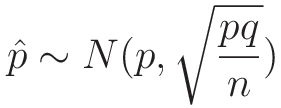 Sampling distribution formula for sample proportion