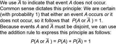 Rule of complementary events