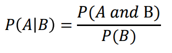 Conditional probability formula