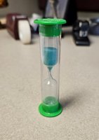 Three-minute hourglass timer