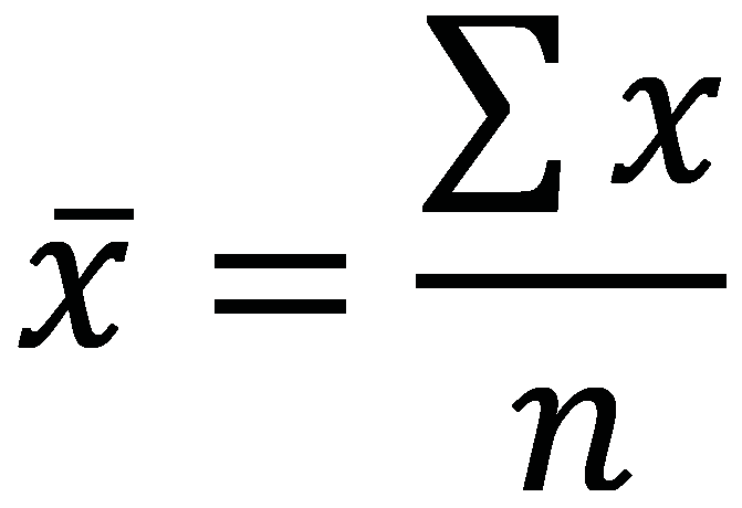 Formula for sample mean