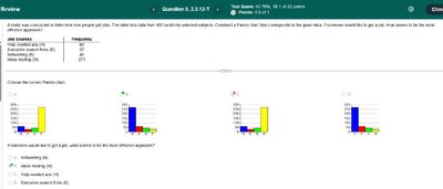 Pareto chart selection