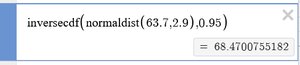 Desmos inversecdf for 95th percentile