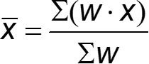 Weighted mean formula