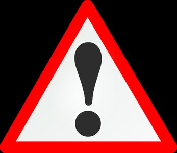 Warning sign indicating important probability rule