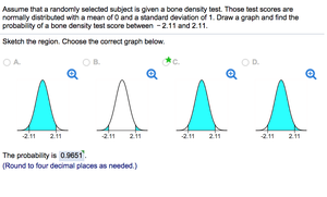 Probability between z values