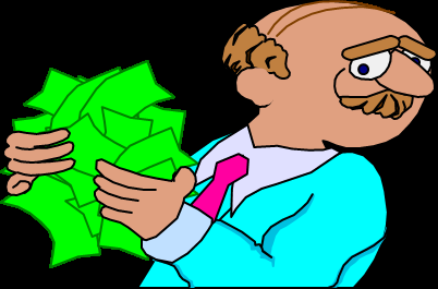 Cartoon of a man holding money, representing data collection