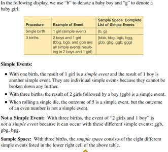 Sample space table and examples