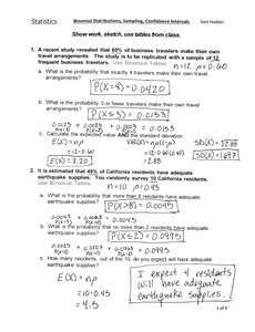 Binomial probability calculations for travelers