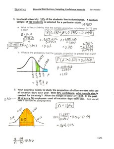 Normal curve for sample proportion of dormitory students
