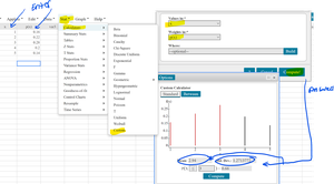 StatCrunch screenshot for mean and standard deviation calculation