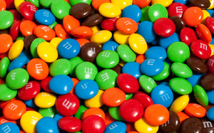 Bar graph for M&M color frequency