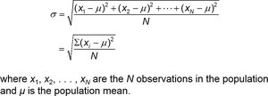 Population standard deviation formula