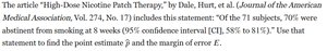 Example problem: medical study confidence interval