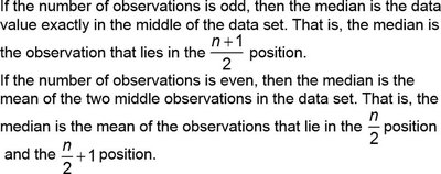 Median calculation rules