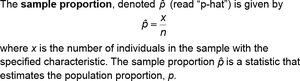 Definition of sample proportion