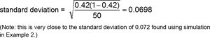 Formula for standard deviation of sample proportion