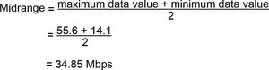 Midrange calculation example