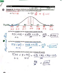 Sampling distribution of the mean with probability calculations