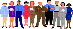 Illustration of a group of people representing a population