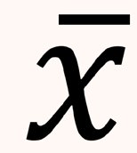 Sample mean symbol
