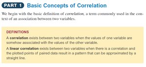 Definitions of correlation and linear correlation