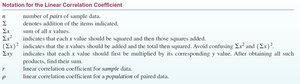 Definition of the linear correlation coefficient r
