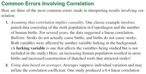Common errors involving correlation