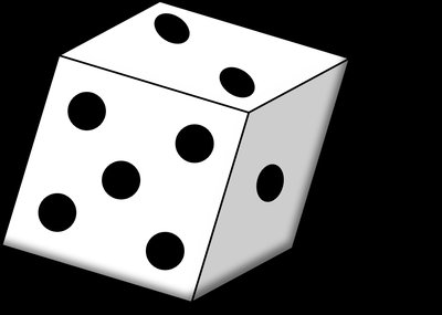 Dice representing discrete outcomes