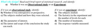 Checklist for identifying observational studies and experiments