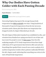 Body temperature study article