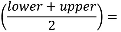 Class midpoint formula