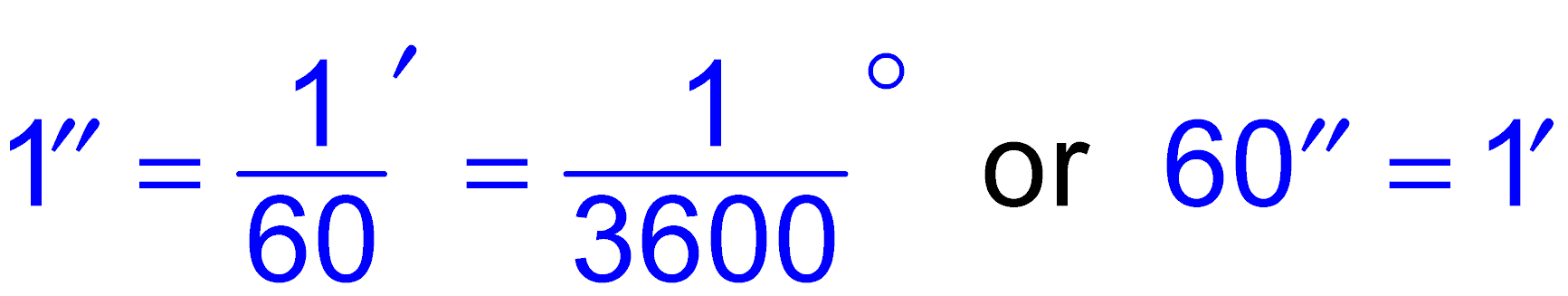 Degrees, minutes, seconds conversion