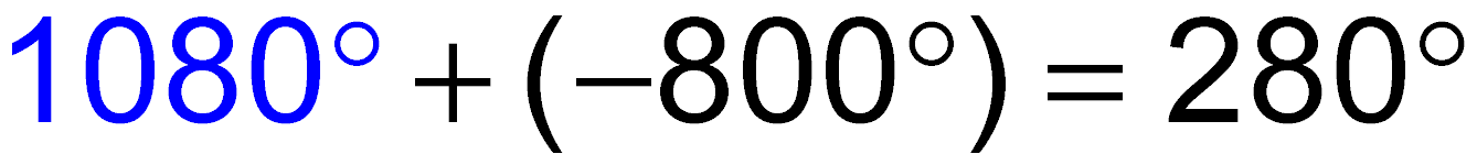 Coterminal angles calculation