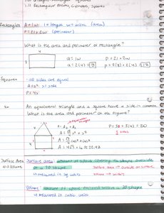 Rectangle and square with labeled sides