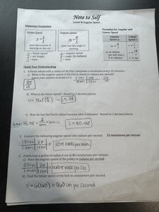 Linear and angular speed formulas with examples
